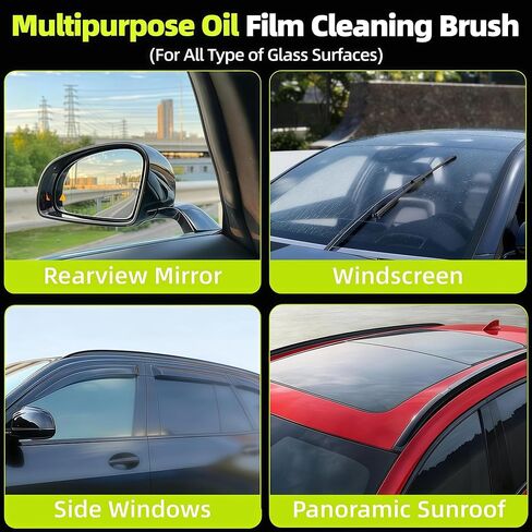 Clear Vision Windshield Cleaner with Car Window Cleaner, 2026 Upgrade Automotive Oil Film Cleaning Brush for Car Windows,Clear Vision Glass Cleaner Tool for All Glass Surfaces (2PCS) in Saudi Arabia