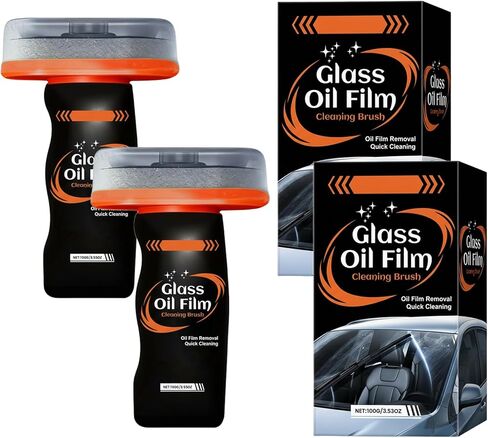 قطعتان من واقي الزجاج Q4 من كونال، فرشاة تنظيف الزجاج Q4 تزيل طبقة الزيت واللطخات لتحسين وضوح الزجاج الأمامي للسيارات والنوافذ لضمان سلامة القيادة in Kuwait