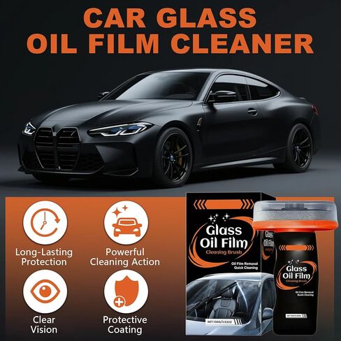 قطعتان من واقي الزجاج Q4 من كونال، فرشاة تنظيف الزجاج Q4 تزيل طبقة الزيت واللطخات لتحسين وضوح الزجاج الأمامي للسيارات والنوافذ لضمان سلامة القيادة in Kuwait