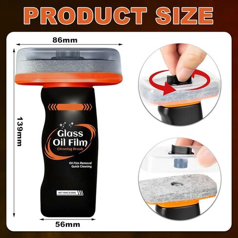 قطعتان من واقي الزجاج Q4 من كونال، فرشاة تنظيف الزجاج Q4 تزيل طبقة الزيت واللطخات لتحسين وضوح الزجاج الأمامي للسيارات والنوافذ لضمان سلامة القيادة in Kuwait