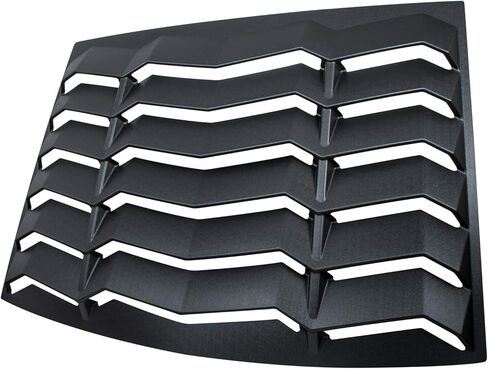 Bonbo فتحات نافذة خلفية + جانبية لسيارة Ford Mustang 2005 2006 2007 2008 2009 2010 2011 2012 2013 2014 غطاء ظل الشمس للزجاج الأمامي GT Lambo Style ABS (أسود غير لامع) in Saudi Arabia