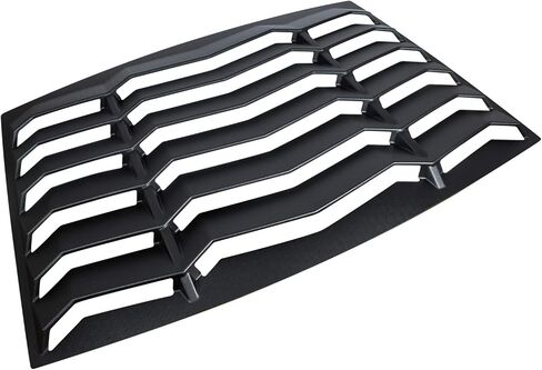 Bonbo فتحات نافذة خلفية + جانبية لسيارة Ford Mustang 2005 2006 2007 2008 2009 2010 2011 2012 2013 2014 غطاء ظل الشمس للزجاج الأمامي GT Lambo Style ABS (أسود غير لامع) in Saudi Arabia
