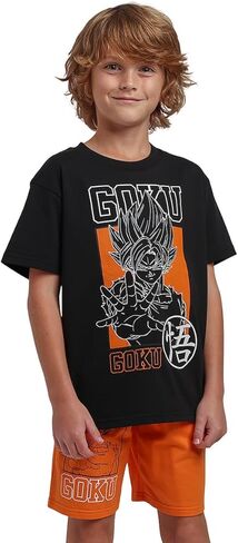 Bioworld Dragon Ball Z Goku Boy’s 2-Pack Tee & Lounge Shorts Combo Set in Saudi Arabia