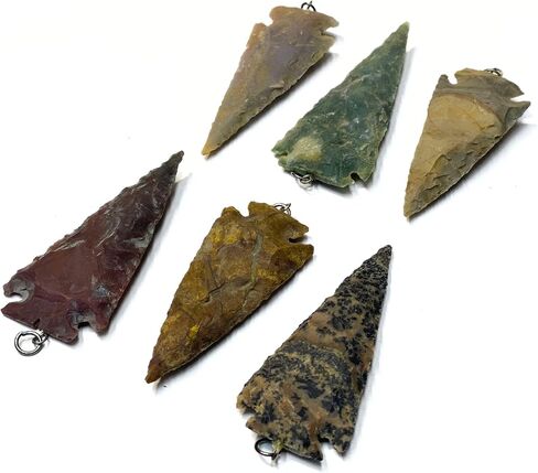 Leather Unlimited long Agate Arrowhead Pendants - Native Jewelry Accessories (2"-3" Long) in Saudi Arabia