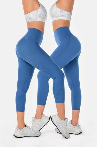 سروال Fanka Body Sculpt بجيب جانبي 7/8 2.0، تصميم أمامي بدون خياطة، تحكم في البطن 360 درجة، تمدد عالي التعافي in Kuwait