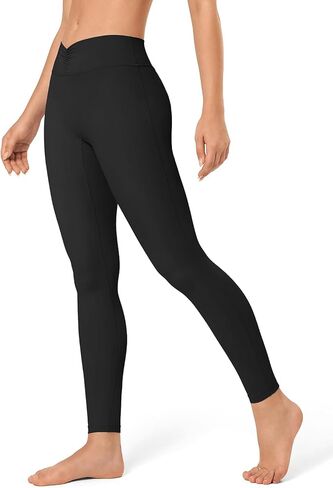 No Front Seam Leggings for Women with Tummy Control Cross Over Ruched Waistband Seamless for Workouts,Yoga,Gym in Saudi Arabia