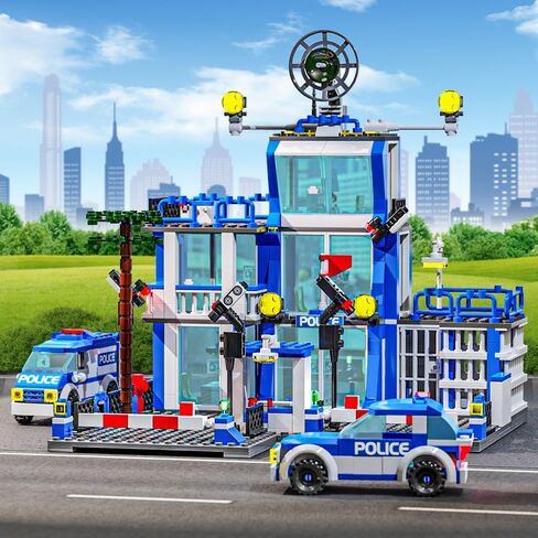 مجموعات بناء مركز شرطة المدينة من مايند بوكس، 570 قطعة من مجموعات شرطة المدينة، مجموعة مكعبات بناء، هدية للأولاد من سن 6 إلى 12 عامًا in Kuwait