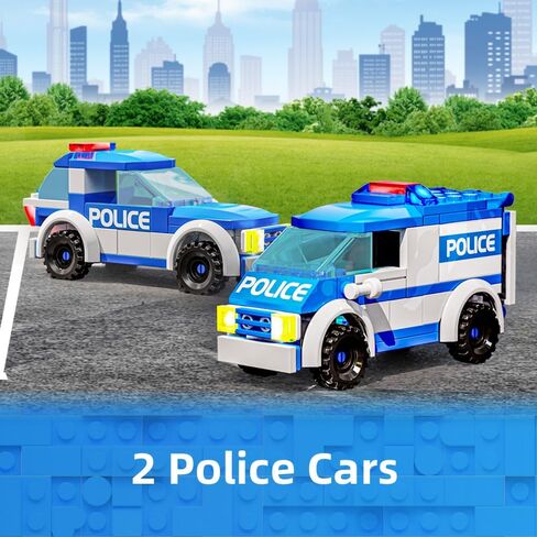 مجموعات بناء مركز شرطة المدينة من مايند بوكس، 570 قطعة من مجموعات شرطة المدينة، مجموعة مكعبات بناء، هدية للأولاد من سن 6 إلى 12 عامًا in Kuwait