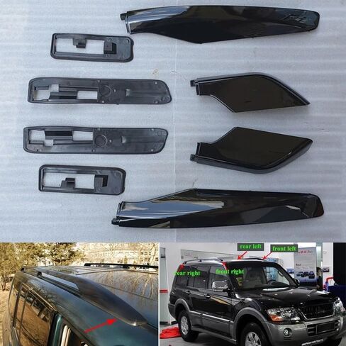 4PC Luggage Rack Cover Roof Rail End Cap Rubber Gasket Compatible For Mitsubishi Montero Pajero MK3 MK4 V73 V75 V77 V78 V87 V88 V93 V95 V97(1 Set Rubber Gasket) in Saudi Arabia