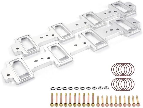 muge racing Intake Manifold Adapter Plates for Cathedral Port Cylinder Head LS1 to LS3/LSA/ZL1/CTS-V, Rectangle, Aluminum in Saudi Arabia