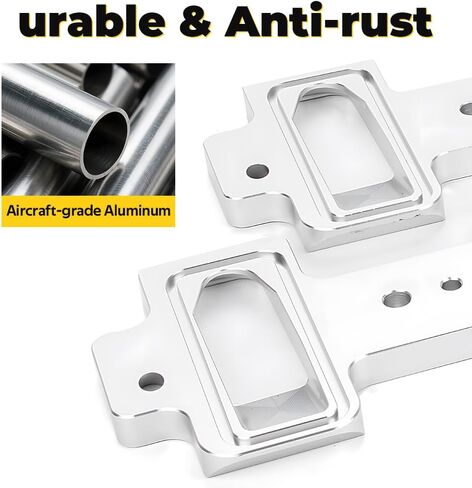 muge racing Intake Manifold Adapter Plates for Cathedral Port Cylinder Head LS1 to LS3/LSA/ZL1/CTS-V, Rectangle, Aluminum in Saudi Arabia