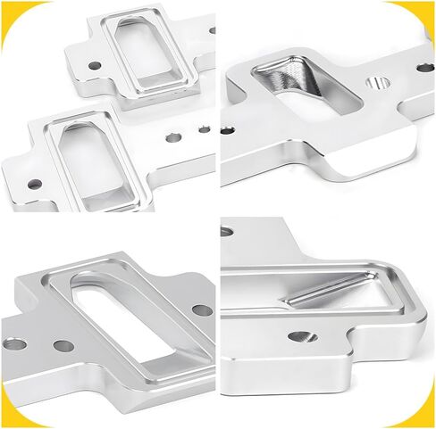 muge racing Intake Manifold Adapter Plates for Cathedral Port Cylinder Head LS1 to LS3/LSA/ZL1/CTS-V, Rectangle, Aluminum in Saudi Arabia