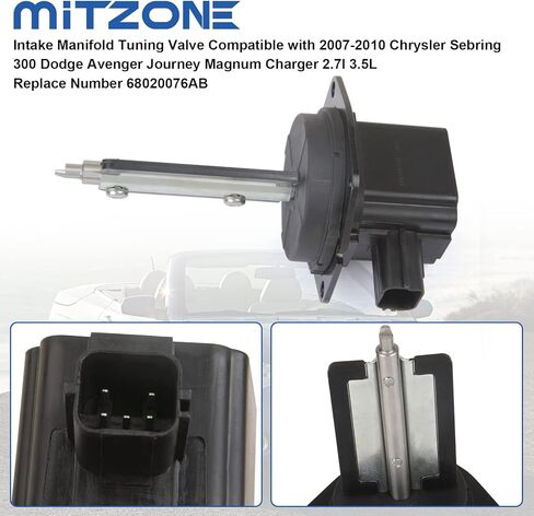 MITZONE Intake Manifold Tuning Valve Compatible with 2007-2010 Chrysler Sebring 300 Dodge Avenger Journey Magnum Charger 2.7L 3.5L Replace Number 68020076AB in Saudi Arabia