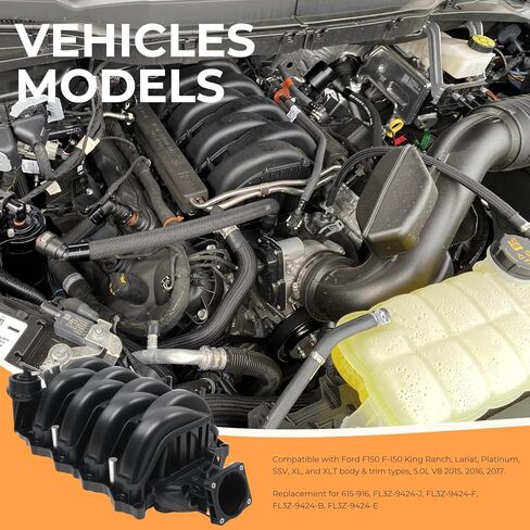 مشعب سحب المحرك مع CMCV وحشية متوافق مع Ford F150 F-150 5.0L V8 2015 2016 2017 بديل لـ 615-916 FL3Z-9424-J FL3Z-9424-F FL3Z9424J FL3Z9424F in Saudi Arabia