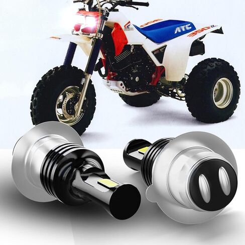 مصابيح دراجة نارية تناسب Honda ATC 350X 1985-1986، H6M P15D H6M LED لمبات 400% أكثر سطوعًا 12000 لومن 6000K شعاع أبيض، التوصيل والتشغيل، حزمة من 2 in Kuwait