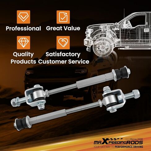 رابط نهاية شريط Sway قابل للتعديل من maxpeedingrods 4-6 بوصة لـ 1999-2016 Chevy Silverado/GMC Sierra 1500 2500 3500 HD، لـ Suburban 1500/Tahoe/Avalanche in Kuwait