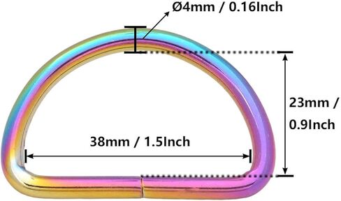 Wuuycoky 1.5 "القطر الداخلي D حلقات أبازيم D-حلقة غير ملحومة لحزام الربط اللون اختياري in Kuwait