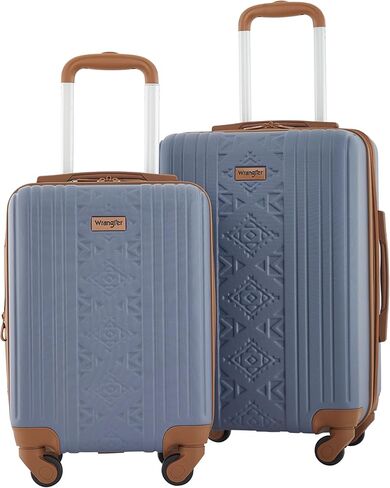 Wrangler 22" and 18" Heartland 2-Piece Carry-On Luggage Set, Chocolate in Saudi Arabia