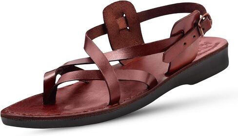 Holy Land Market Men/Women Biblical Jesus Leather Sandals/Slides From Jerusalem (Yashua Style III) in Saudi Arabia