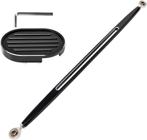 1-Hole Slotted Shift Linkage Gear Shifter Rod Linkage Bundles with Black Style Extended Larger Brake Pedal Cover for Indian Scouts Bobber 2025 Models Accessories in Saudi Arabia