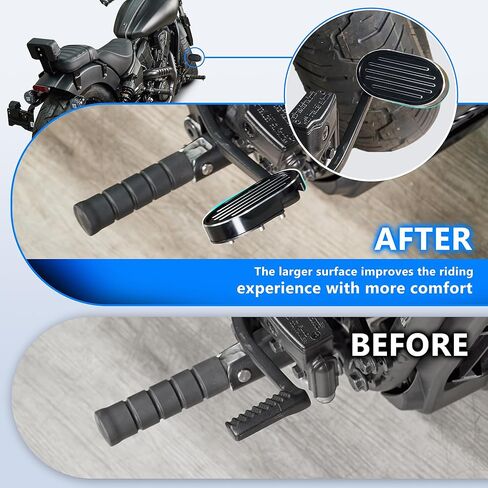 1-Hole Slotted Shift Linkage Gear Shifter Rod Linkage Bundles with Black Style Extended Larger Brake Pedal Cover for Indian Scouts Bobber 2025 Models Accessories in Saudi Arabia