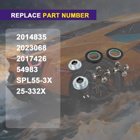 مجموعة وصلات U قابلة للدهون وختم المحور الأمامي متوافقة مع Ford F250 F350 Super Duty 2005-2014، استبدل 2017426 2014835 54983 25-332X SPL55-3X in Saudi Arabia