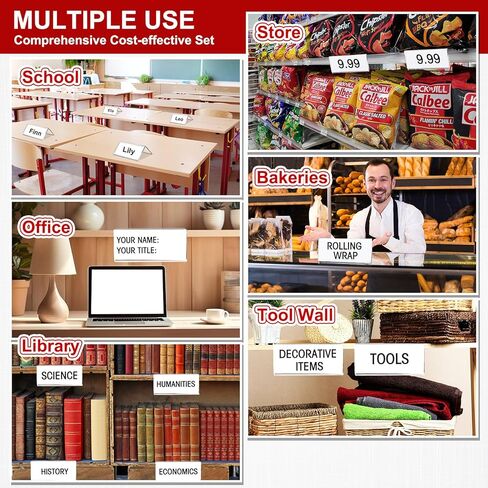 Thyle 50 Pcs Acrylic Rigid Shelf Label Holders for Library Supplies Shelf Labels with Dots Clear Desk Name Plate Store Bakeries Shelves Display Markers(1.25 x 3 Inch) in Saudi Arabia