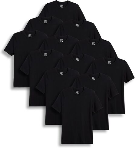 Jockey Men's Undershirt Classic Crew Neck Undershirt - 12 Pack, Black, 3XL in Saudi Arabia