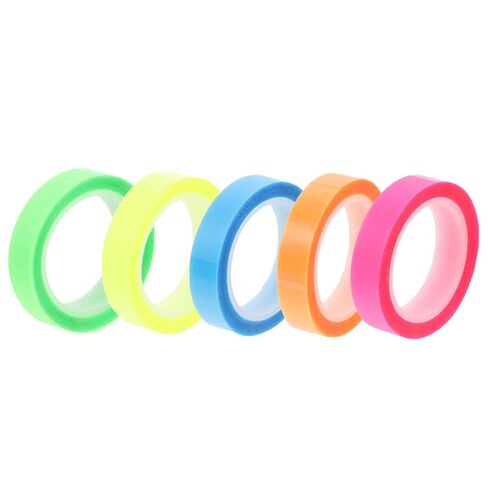 HOMSFOU 5 Rolls Transparent Note Tapes Highlight Markers for Book Notes Aesthetic Page Tabs for Reading and Annotation in Saudi Arabia
