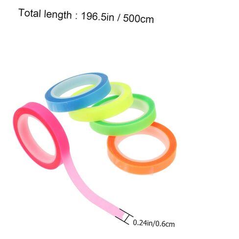 HOMSFOU 5 Rolls Transparent Note Tapes Highlight Markers for Book Notes Aesthetic Page Tabs for Reading and Annotation in Saudi Arabia