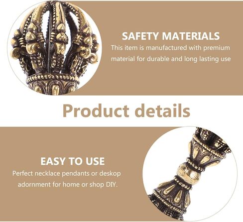 Vajra Dorje Charm Tse Shipa Hanging Ornament Pendant Meditation Decoration PUJA Symbolic Tool Hindu Jain Buddhist Traditions Home Decor (Brass) in Saudi Arabia
