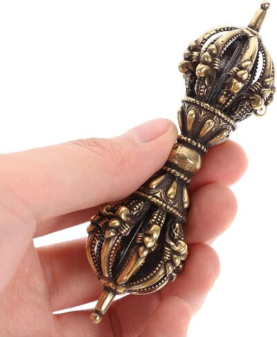 Vajra Dorje Charm Tse Shipa Hanging Ornament Pendant Meditation Decoration PUJA Symbolic Tool Hindu Jain Buddhist Traditions Home Decor (Brass) in Saudi Arabia