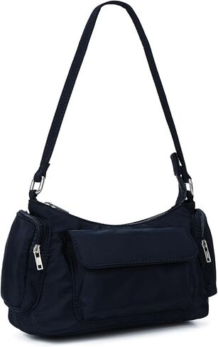 حقيبة كتف سوداء من النايلون براندي، حقيبة يد هوبو متعددة الجيوب للنساء in Kuwait