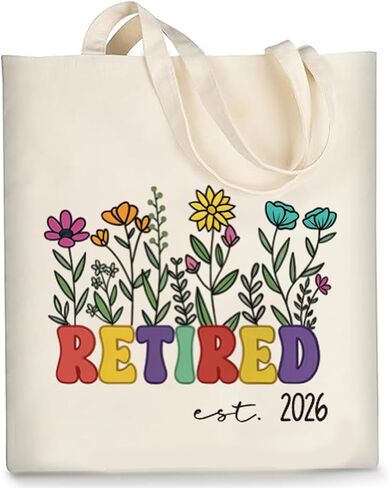 هدية التقاعد للمرأة، حقيبة حمل قماش الأزهار، 2026 هدايا التقاعد للنساء هدايا وداع لزملاء العمل in Kuwait