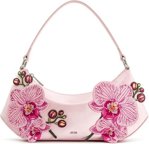 JW PEI Women's Lily Shoulder Bag - Orchid Embroidered Pink in Saudi Arabia