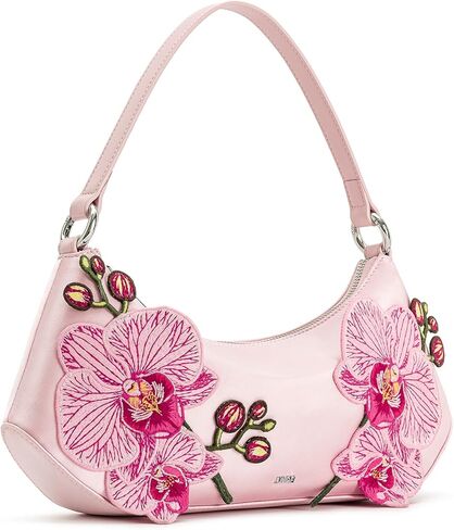 JW PEI Women's Lily Shoulder Bag - Orchid Embroidered Pink in Saudi Arabia