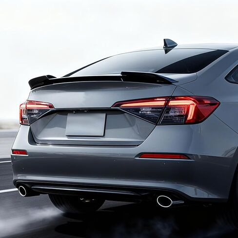 جناح سبويلر خلفي متوافق مع 2022 2023 2024 2025 Honda Civic Sedan Sport Rear Trunk Spoiler Wing Lip لملحقات Honda Civic Sedan (أسود لامع) in Saudi Arabia