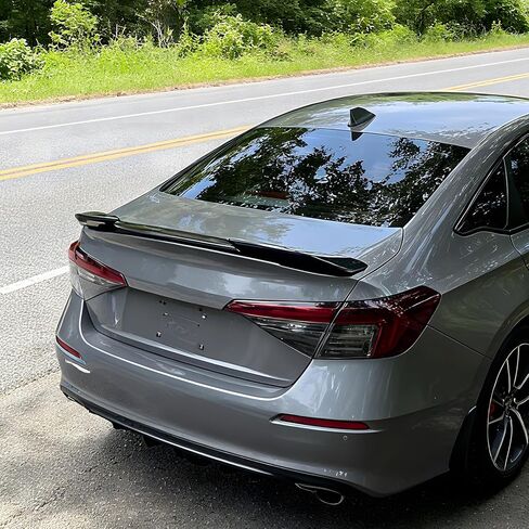 جناح سبويلر خلفي متوافق مع 2022 2023 2024 2025 Honda Civic Sedan Sport Rear Trunk Spoiler Wing Lip لملحقات Honda Civic Sedan (أسود لامع) in Saudi Arabia