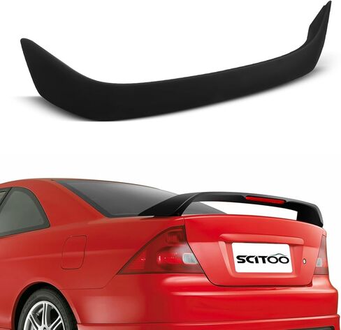 SCITOO Black ABS Rear Trunk Spoiler Wing 50.78 Inch x 4.33 Inch Replacement fit for 2001-2005 for Honda Civic in Kuwait