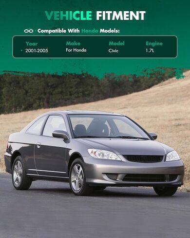 SCITOO Black ABS Rear Trunk Spoiler Wing 50.78 Inch x 4.33 Inch Replacement fit for 2001-2005 for Honda Civic in Kuwait