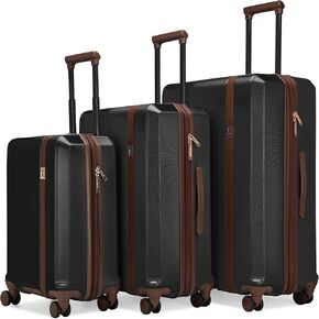 ELLE Luxe Journey 3 Piece Expandable Retro Spinner Luggage Set in Kuwait
