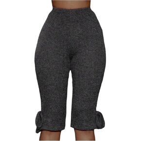 Floerns Women's Knot Side Skinny Capri Leggings Summer Low Rise Knit Night Out Cropped Pants in Kuwait