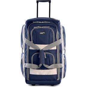 أولمبيا الولايات المتحدة الأمريكية 33 بوصة حجم كبير 8 جيوب حقيبة من القماش الخشن بعجلات مقاومة للماء حقيبة سفر خفيفة الوزن مع مقبض قابل للسحب in Kuwait