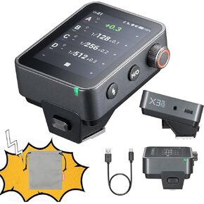 GODOX X3 PRO X3PRO-N TTL Wireless Camara Flash Trigger,2.4G Wireless Touchscreen Flash Transmitter,Built-in Lithium Battery,High-Definit OLED Screen,Support Bluetooth & APP Control(for Nikon) in Kuwait