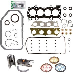 Evergreen SA-9761228445-5 Full Gasket Set Bearings Rings Compatible With/For 02-06 Acura RSX Honda Civic VTEC 2.0L K20A3 in Kuwait