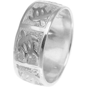 925 sterling silver Hawaiian honu turtle 8mm band ring size 3-14 in Kuwait