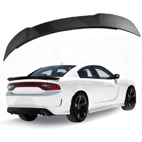 سبويلر خلفي متوافق مع دودج تشارجر 2011-2023 GT SRT SXT SE R/T Scat Pack Daytona Pursuit Hellcat Models سبويلر خلفي 5 أبواب خلفية الجذع سبويلر من ألياف الكربون in Kuwait