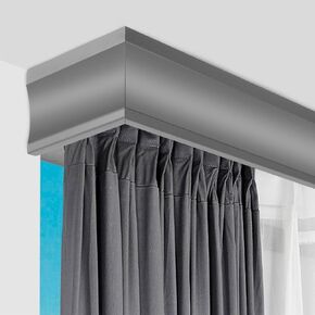 Triple Layer Adjustable Curtain Track System - 3-in-1 Ceiling-Mounted Double Rail, Customizable Length (220.6in/560cm) for Smooth Sliding, Easy Installation & Versatile Drapery Solutions in Kuwait