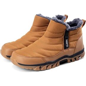 أحذية الثلوج الرجالية أحذية الشتاء الرجالية أحذية الشتاء الرجالية للرحلات الثلجية مقاومة للماء مبطنة بالفرو أحذية الشتاء الدافئة الرجالية بسحاب أحذية الكاحل للثلج في الهواء الطلق مضادة للانزلاق خفيفة الوزن للمشي لمسافات طويلة in Kuwait