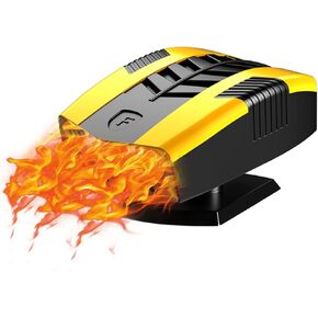 سخان 12 فولت للسيارة، 150 وات، مروحة تبريد سريعة التسخين، مزيل الضباب ومزيل الصقيع، دوران 360 درجة، سخان سيارة محمول يمكن توصيله بولاعة السجائر، حرارة هواء صغيرة 202504 in Kuwait